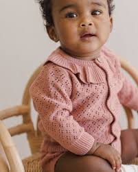 Baby Pointelle Ruffle Cardigan