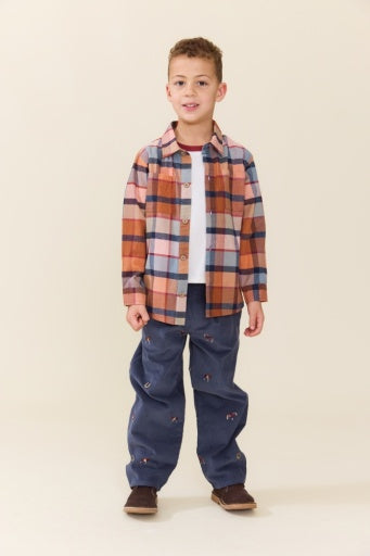 boys long sleeve jack shirt - hayride plaid