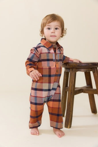 baby boys easton jumper - hayride plaid