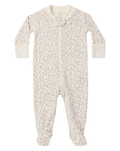 ZIP LONG SLEEVE SLEEPER FOOTIE FLORET
