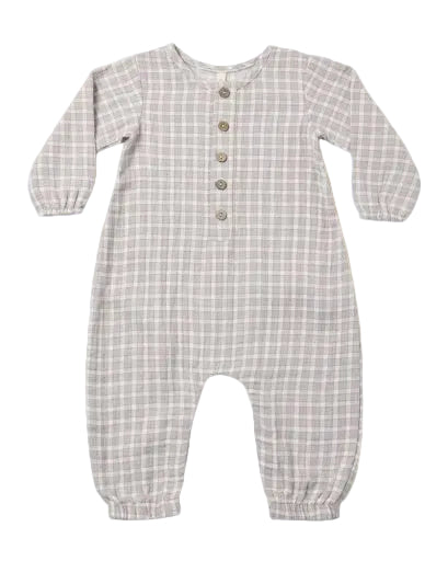 WOVEN JUMPSUIT BLUE GINGHAM