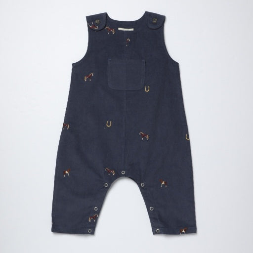 baby boys noah jumper - navy horse embroidery