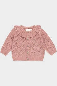 Baby Pointelle Ruffle Cardigan